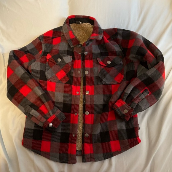 Eddie Bauer Flannel Sherpa Jacket - Picture 1 of 3
